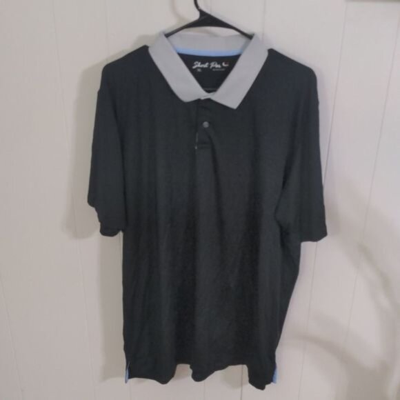 Greyson Short Par 4 Shirt Men's XL Black Performance Stretch Golf Polo - Picture 1 of 6